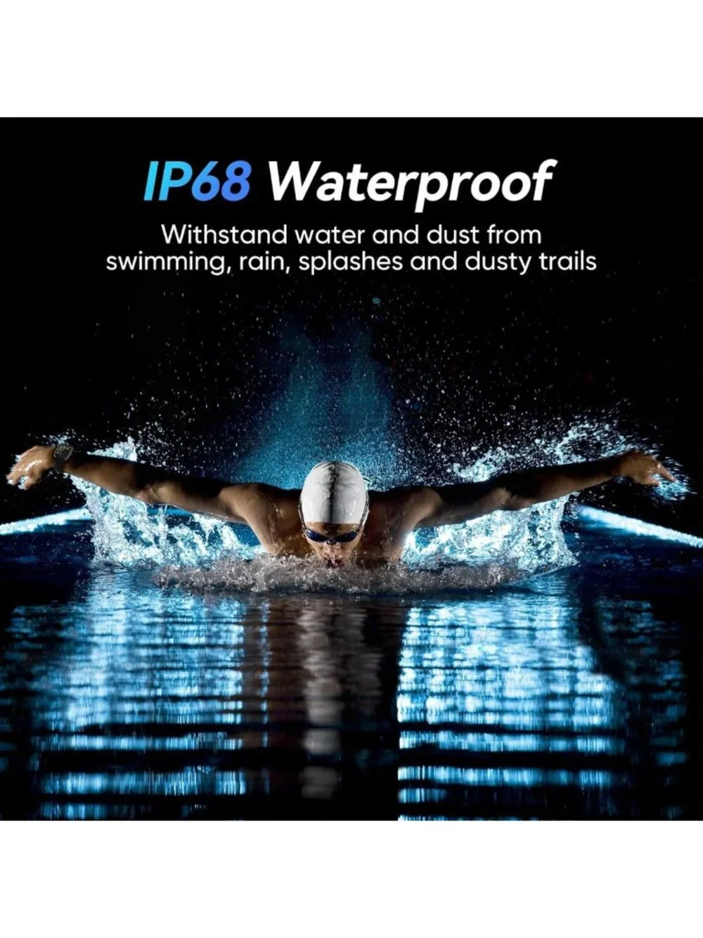 HD Smartwatch for Men - Fitness Tracker, Bluetooth Calls, IP68 Waterproof, 110
